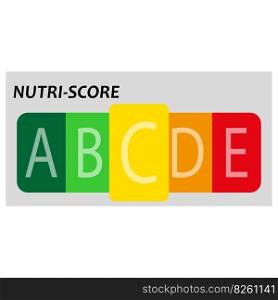 Nutrition C label facts health score. Food info nutriscore label facts packaging sign. Vector illustration. EPS 10.. Nutrition C label facts health score. Food info nutriscore label facts packaging sign. Vector illustration.