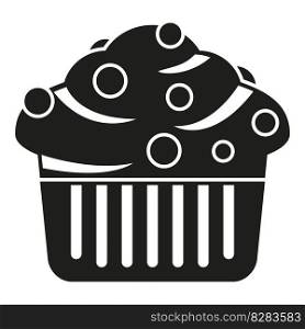 Nutrition muffin icon simple vector. Cupcake food. Bread pastry. Nutrition muffin icon simple vector. Cupcake food