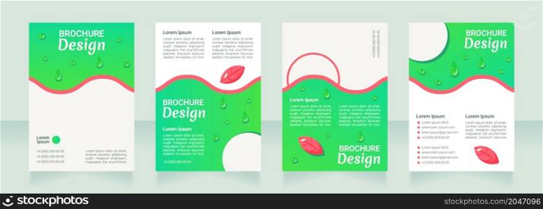 Nutritionist healthy eating guideline blank brochure layout design. Vertical poster template set with empty copy space for text. Premade corporate reports collection. Editable flyer paper pages. Nutritionist healthy eating guideline blank brochure layout design