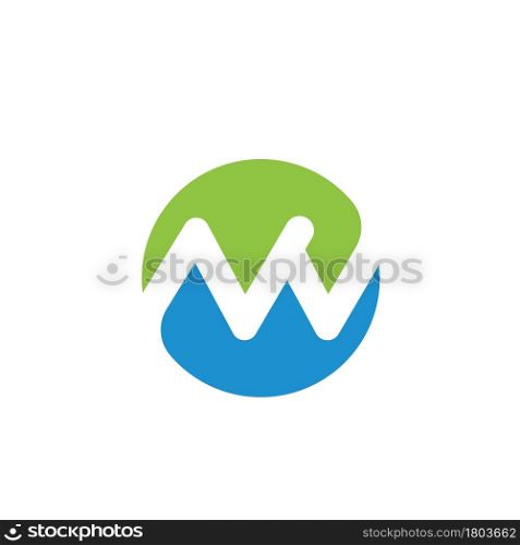 nw letter icon Template Vector illustration design web