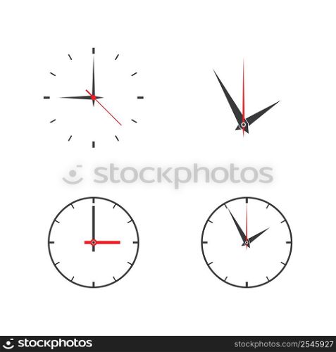 O Clock icon flat design vector