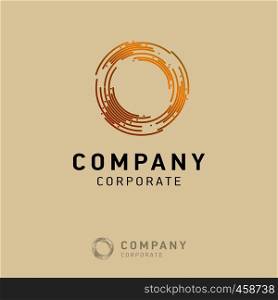 O company logo design with visiting card vector