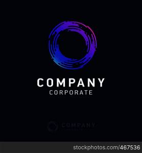 O company logo design with visiting card vector
