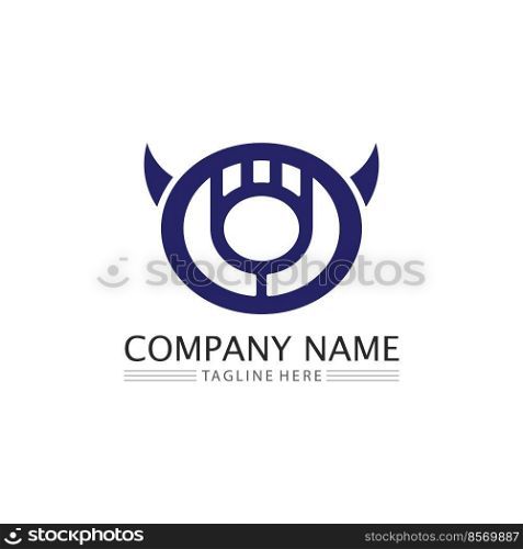 O letter and O font  logo Business Technology circle logo and symbols Vector Design Graphic