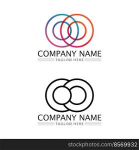 O letter and o font  logo Business Technology circle logo and symbols Vector Design Graphic
