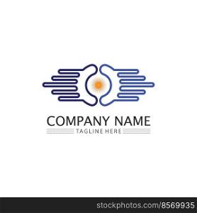 O letter and o font  logo Business Technology circle logo and symbols Vector Design Graphic