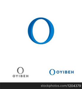 O letter design concept for business or company name initial
