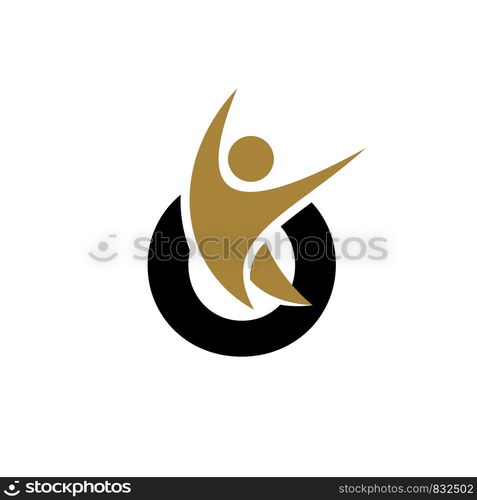 O Letter Human Swoosh Logo Template Illustration Design. Vector EPS 10.