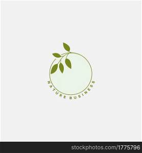 O Letter Logo Circle Nature Leaf, vector logo design concept botanical floral leaf with initial letter logo icon for nature business.