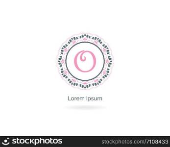 O letter logo design. Cosmetic and beauty brand letter o vector monogram. decorative lace style circle illustration.