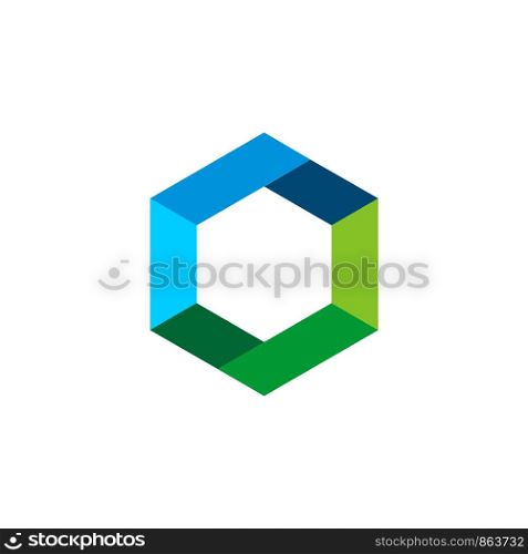 O Letter Polygonal Logo Template Illustration Design. Vector EPS 10.