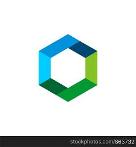 O Letter Polygonal Logo Template Illustration Design. Vector EPS 10.