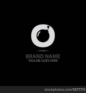O letter With boom logo creative alphabet concept dsign