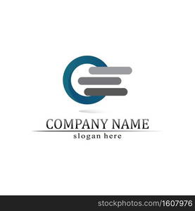 O logo Business Technology circle logo and symbols Vector Design Graphic