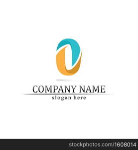 O logo Business Technology circle logo and symbols Vector Design Graphic