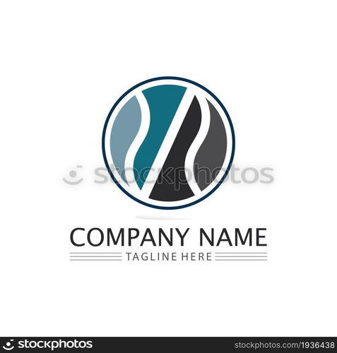 O logo Business Technology circle logo and symbols Vector Design Graphic