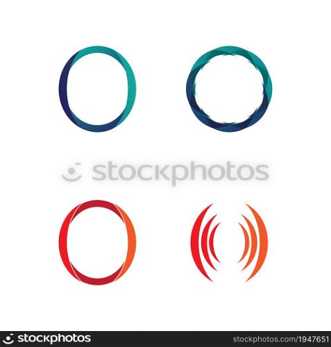 O logo Business Technology circle logo and symbols Vector Design Graphic