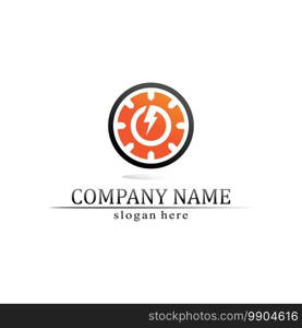 O logo Business Technology circle logo and symbols Vector Design Graphic