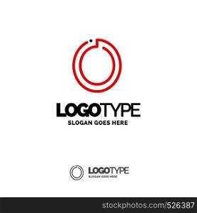 O Logo. Digital Logo template. Black and Red Logo template, Technology Brand Name Design. Creative Symbol Place for Tagline/slogan. Elegant Logo Design Template