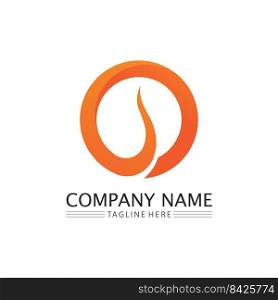 O ring logo business and circle logo design vector