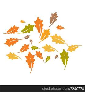 oak leaf background logo vector design template
