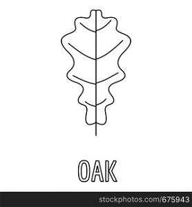 Oak leaf icon. Outline illustration of oak leaf vector icon for web. Oak leaf icon, outline style.