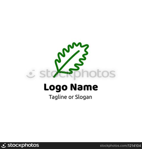 Oak leaf logo design vector