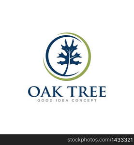 Oak Leaf Logo Design Vector