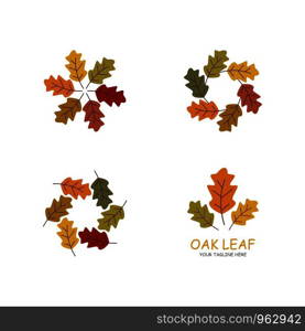 oak leaf logo vector design template