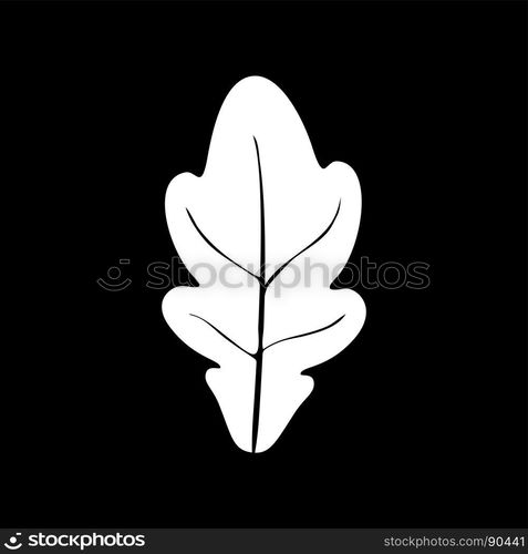 Oak leaf white color icon .. Oak leaf it is white color icon .