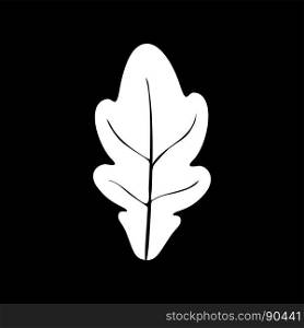 Oak leaf white color icon .. Oak leaf it is white color icon .