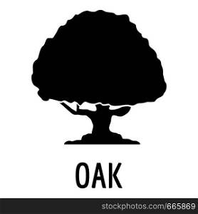 Oak tree icon. Simple illustration of oak tree vector icon for web. Oak tree icon, simple black style