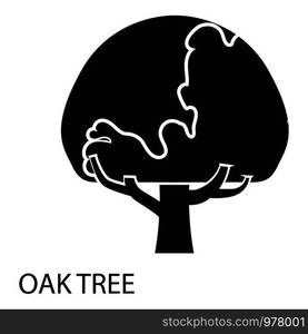 Oak tree icon. Simple illustration of oak tree vector icon for web. Oak tree icon, simple style