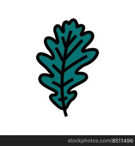 oak tree leaf color icon vector. oak tree leaf sign. isolated symbol illustration. oak tree leaf color icon vector illustration
