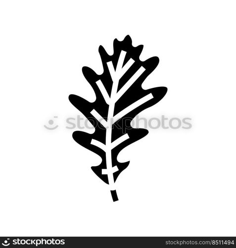 oak tree leaf glyph icon vector. oak tree leaf sign. isolated symbol illustration. oak tree leaf glyph icon vector illustration