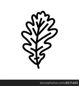 oak tree leaf line icon vector. oak tree leaf sign. isolated contour symbol black illustration. oak tree leaf line icon vector illustration