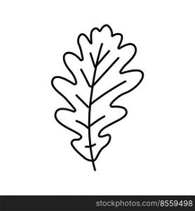 oak tree leaf line icon vector. oak tree leaf sign. isolated contour symbol black illustration. oak tree leaf line icon vector illustration