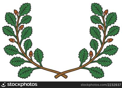 Oak wreath vector illustration