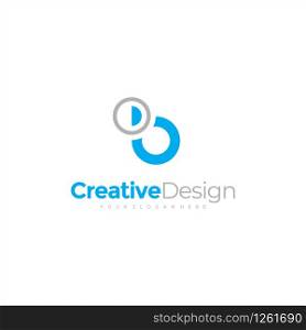 OB logo Letter OB design template. Business logo. Minimalistic brand identity