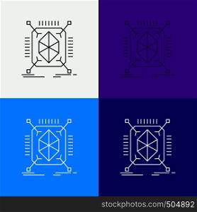 Object, prototyping, rapid, structure, 3d Icon Over Various Background. Line style design, designed for web and app. Eps 10 vector illustration. Vector EPS10 Abstract Template background