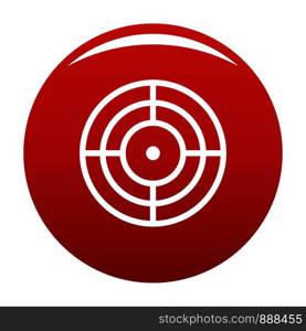 Objective of target icon. Simple illustration of objective of target vector icon for any design red. Objective of target icon vector red