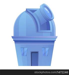 Observatory building icon. Cartoon of observatory building vector icon for web design isolated on white background. Observatory building icon, cartoon style