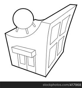 Observatory icon. Outline illustration of observatory vector icon for web. Observatory icon, outline style