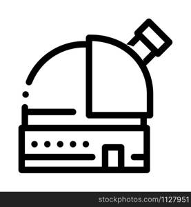 Observatory Telescope Icon Vector. Outline Observatory Telescope Sign. Isolated Contour Symbol Illustration. Observatory Telescope Icon Outline Illustration