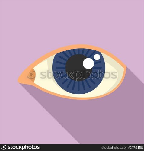 Observe eye icon flat vector. View look. See watch. Observe eye icon flat vector. View look