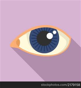 Observe eye icon flat vector. View look. See watch. Observe eye icon flat vector. View look