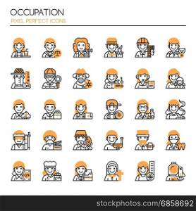 Occupation Elements , Thin Line and Pixel Perfect Icons