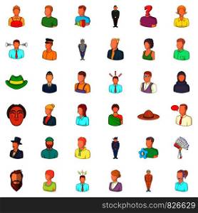 Occupation icons set. Cartoon style of 36 occupation vector icons for web isolated on white background. Occupation icons set, cartoon style