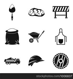Occupation icons set. Simple set of 9 occupation vector icons for web isolated on white background. Occupation icons set, simple style