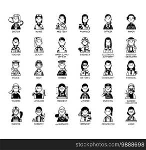 Occupation  Woman  , Thin Line and Pixel Perfect Icons